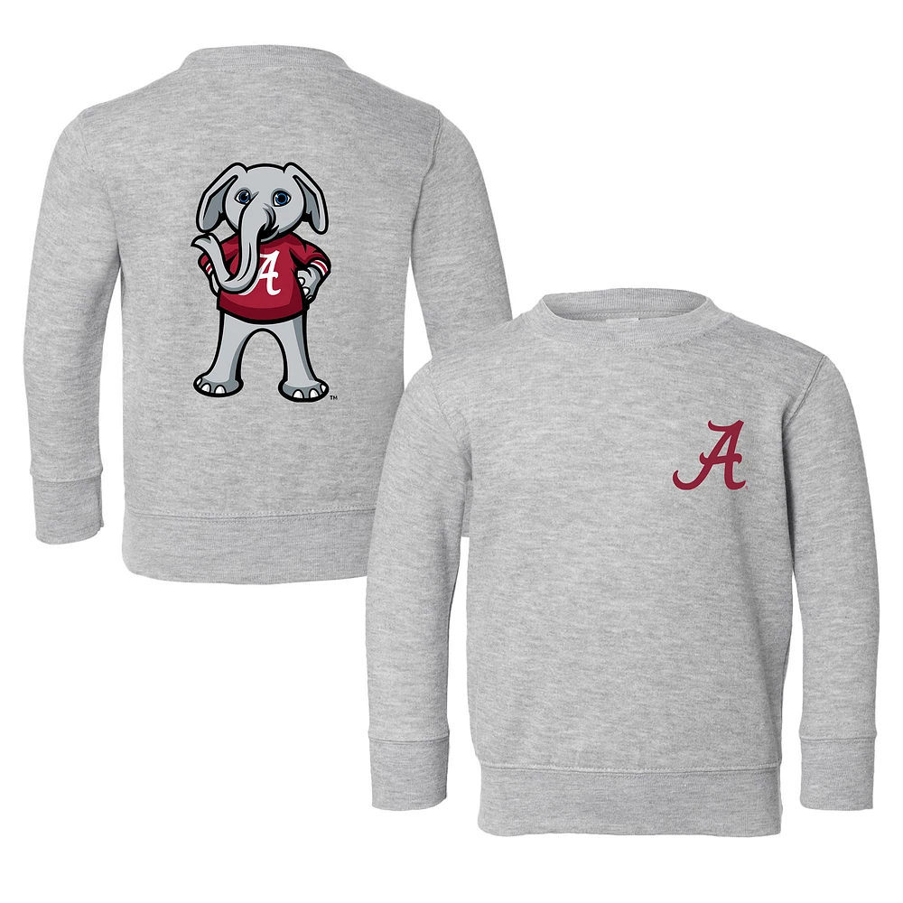 Toddler Chad & Jake Heather Gray Alabama Crimson Tide Logo Pullover Sweatshirt