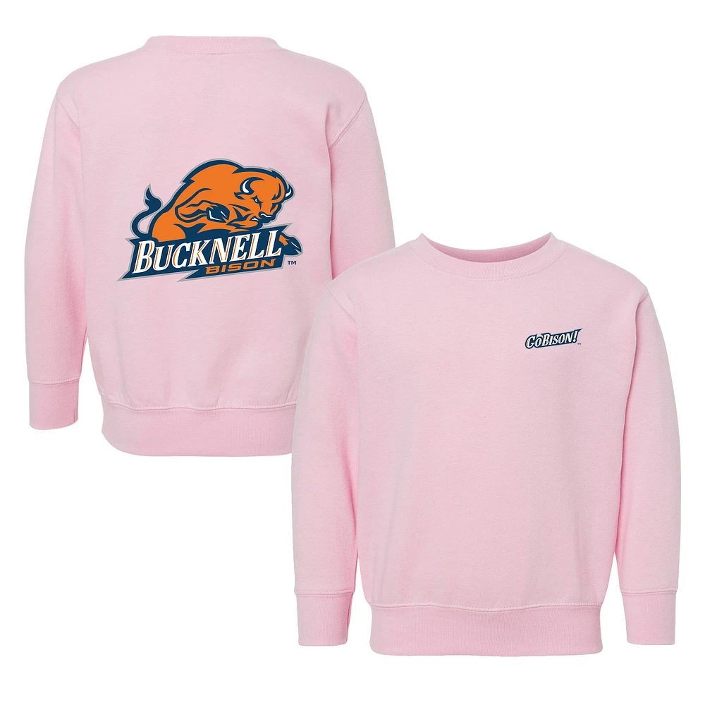 Toddler Chad & Jake Pink Bucknell Bison Logo Pullover Sweatshirt