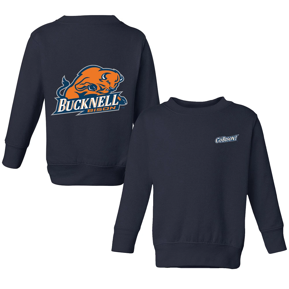 Toddler Chad & Jake Navy Bucknell Bison Logo Pullover Sweatshirt