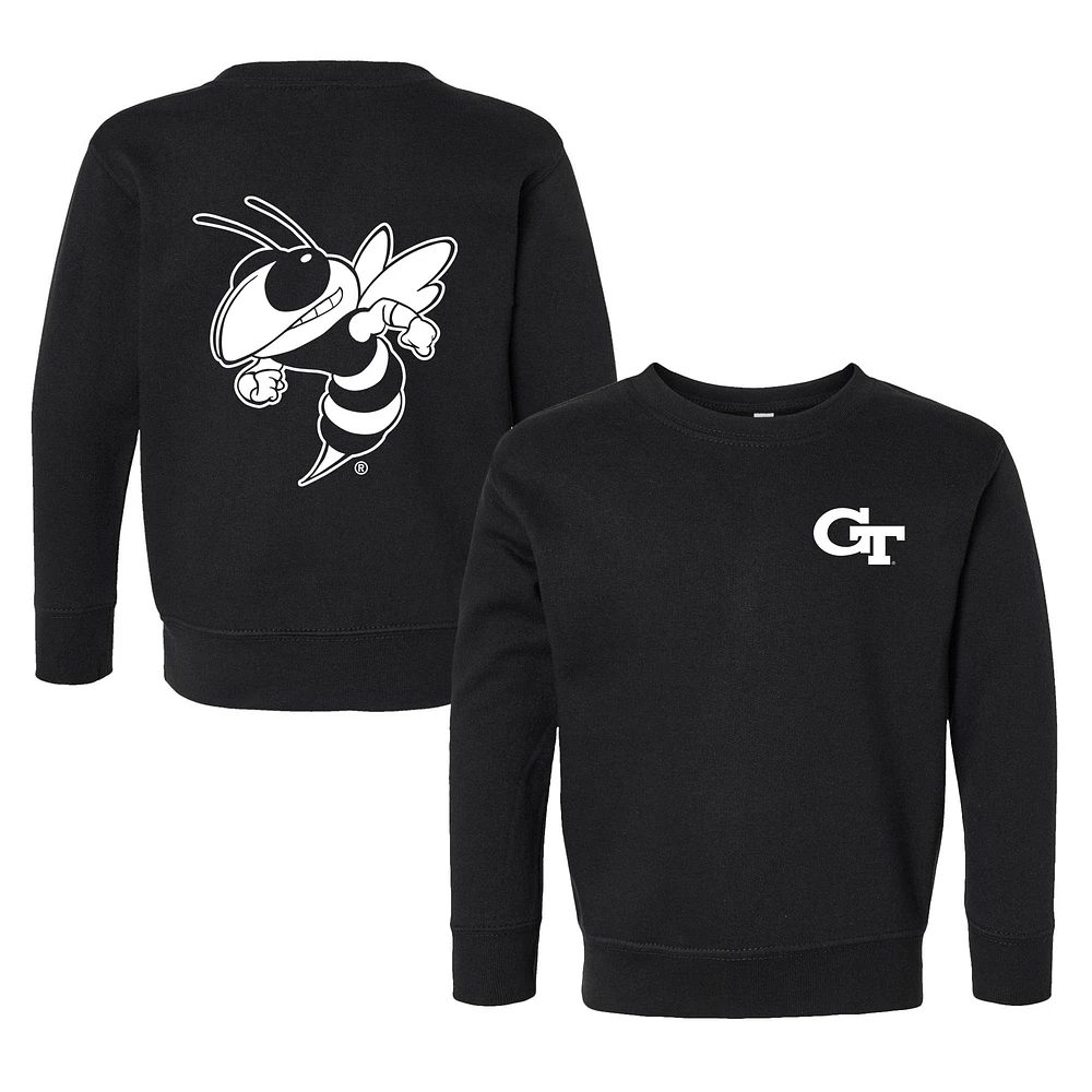 Toddler Chad & Jake Black Georgia Tech Yellow Jackets Logo Pullover Sweatshirt