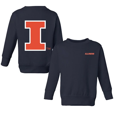 Toddler Chad & Jake Navy Illinois Fighting Illini Logo Pullover Sweatshirt