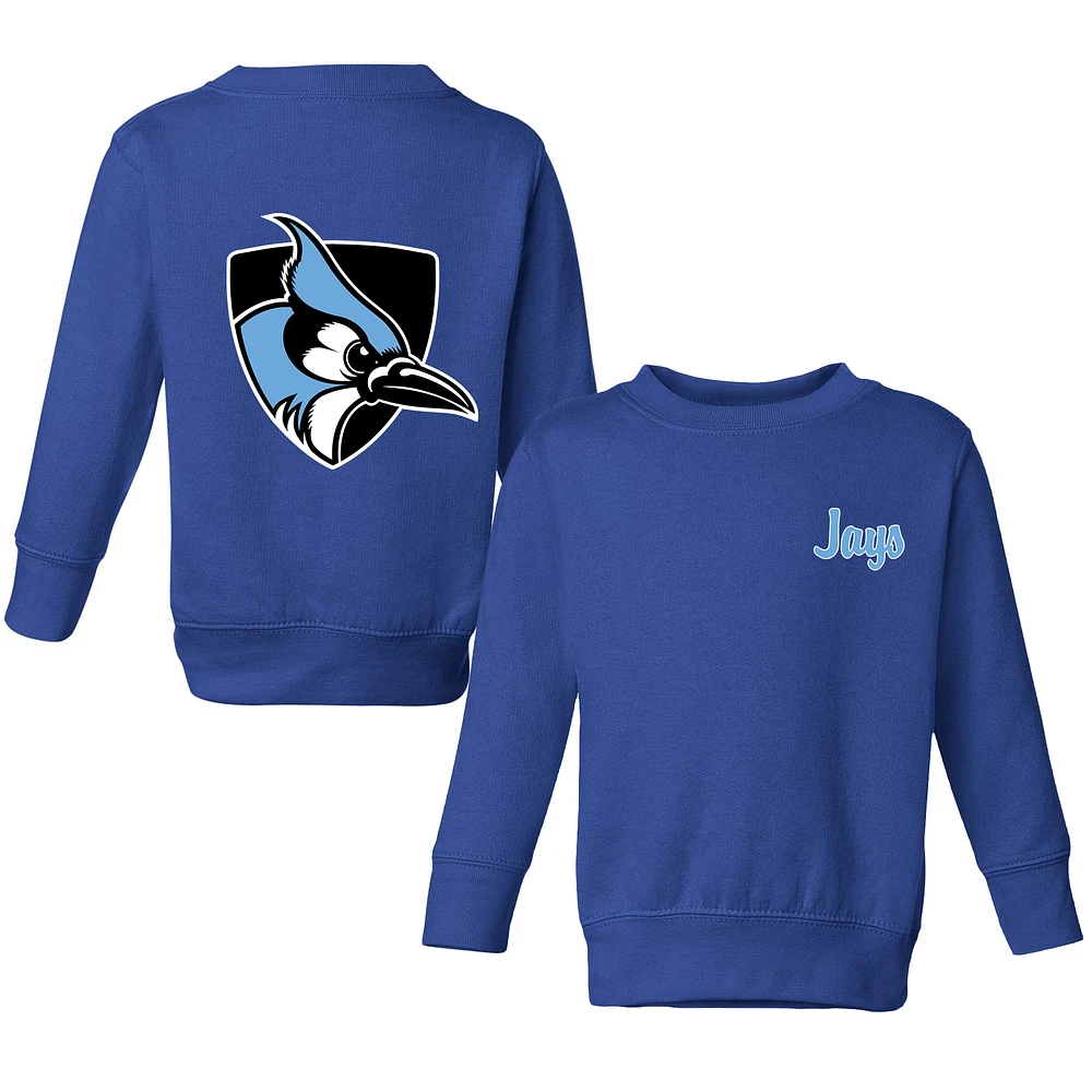 Toddler Chad & Jake Royal Johns Hopkins Blue Jays Logo Pullover Sweatshirt