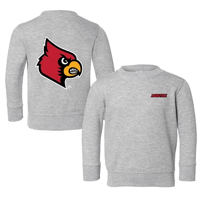 Toddler Chad & Jake Heather Gray Louisville Cardinals Logo Pullover Sweatshirt