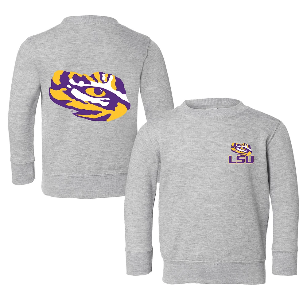 Toddler Chad & Jake Heather Gray LSU Tigers Logo Pullover Sweatshirt