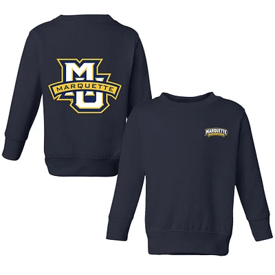 Toddler Chad & Jake Navy Marquette Golden Eagles Logo Pullover Sweatshirt