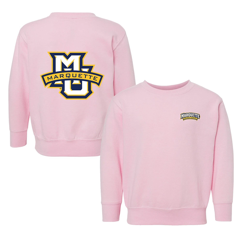 Toddler Chad & Jake Pink Marquette Golden Eagles Logo Pullover Sweatshirt