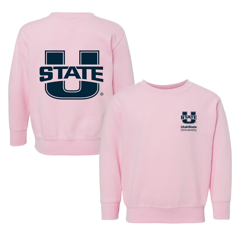 Toddler Chad & Jake Pink Utah State Aggies Logo Pullover Sweatshirt