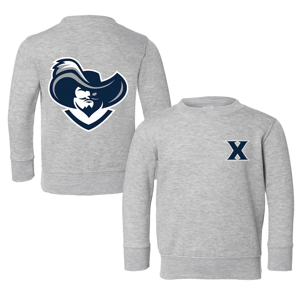 Toddler Chad & Jake Heather Gray Xavier Musketeers Logo Pullover Sweatshirt