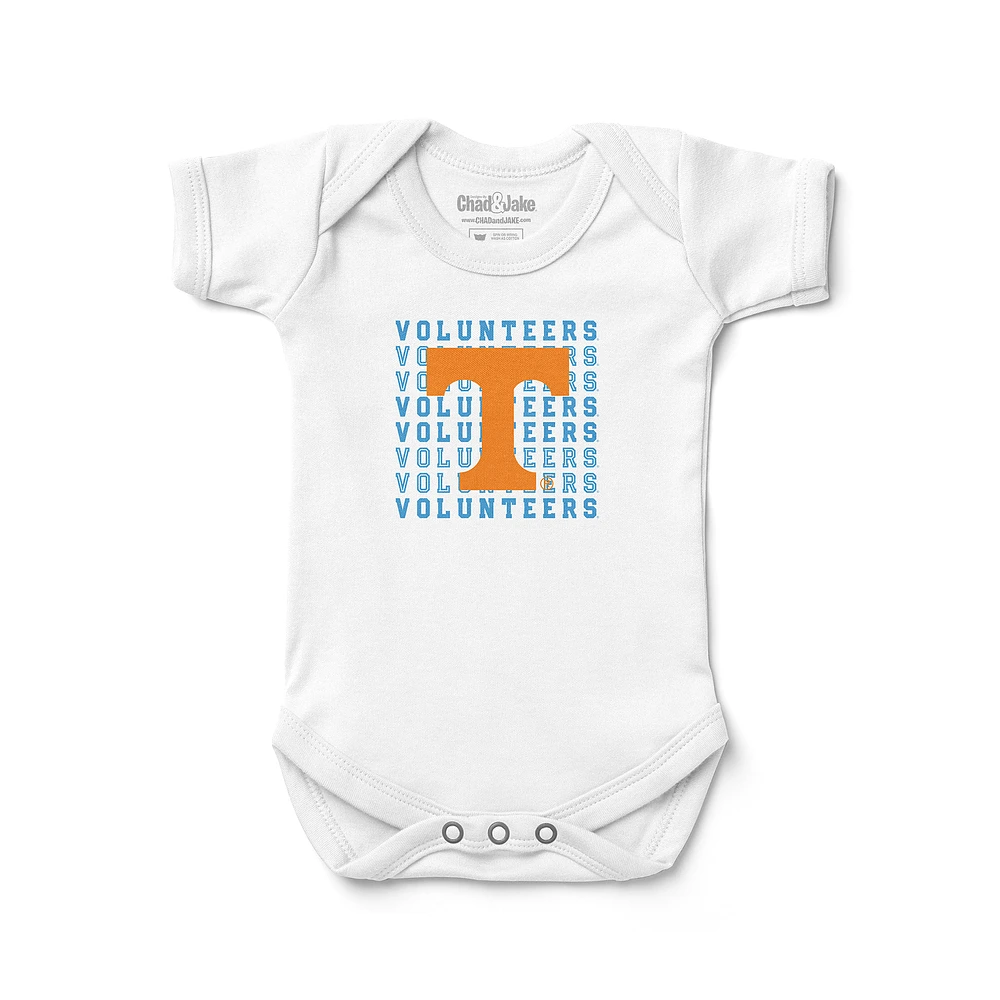 Newborn & Infant Chad Jake White Tennessee Volunteers Retro Bodysuit