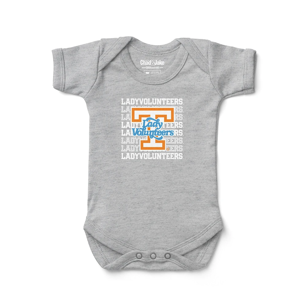 Newborn & Infant Chad Jake Heather Gray Lady Volunteers Vols Retro Bodysuit