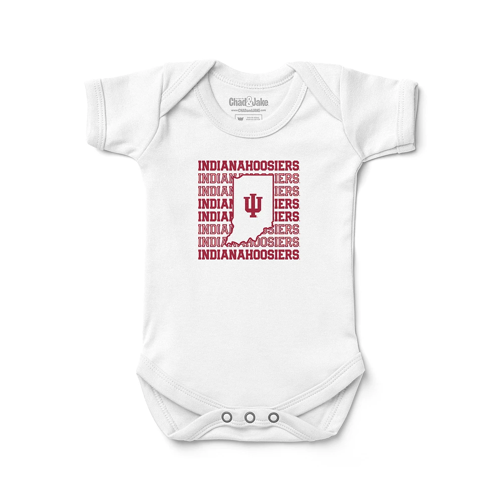 Newborn & Infant Chad Jake White Indiana Hoosiers Retro Bodysuit