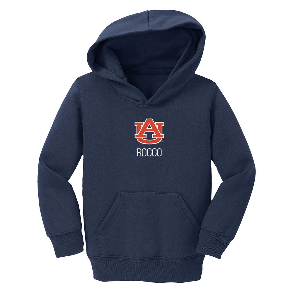Toddler Chad & Jake Navy Auburn Tigers Primary Logo Personalized Pullover Hoodie