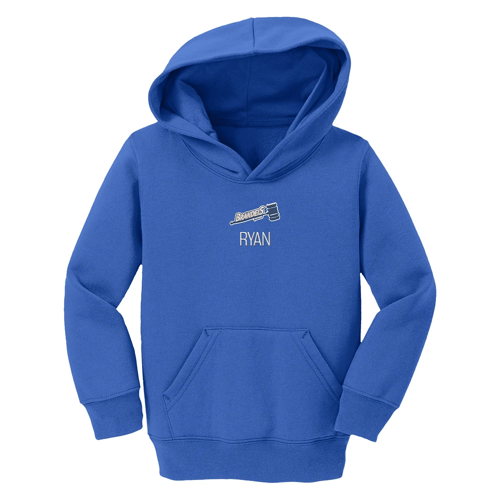 Toddler Chad & Jake Royal Brandeis University Judges Secondary Logo Personalized Pullover Hoodie