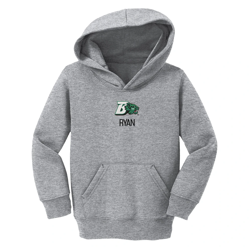 Toddler Chad & Jake Heather Gray Binghamton Bearcats Secondary Logo Personalized Pullover Hoodie