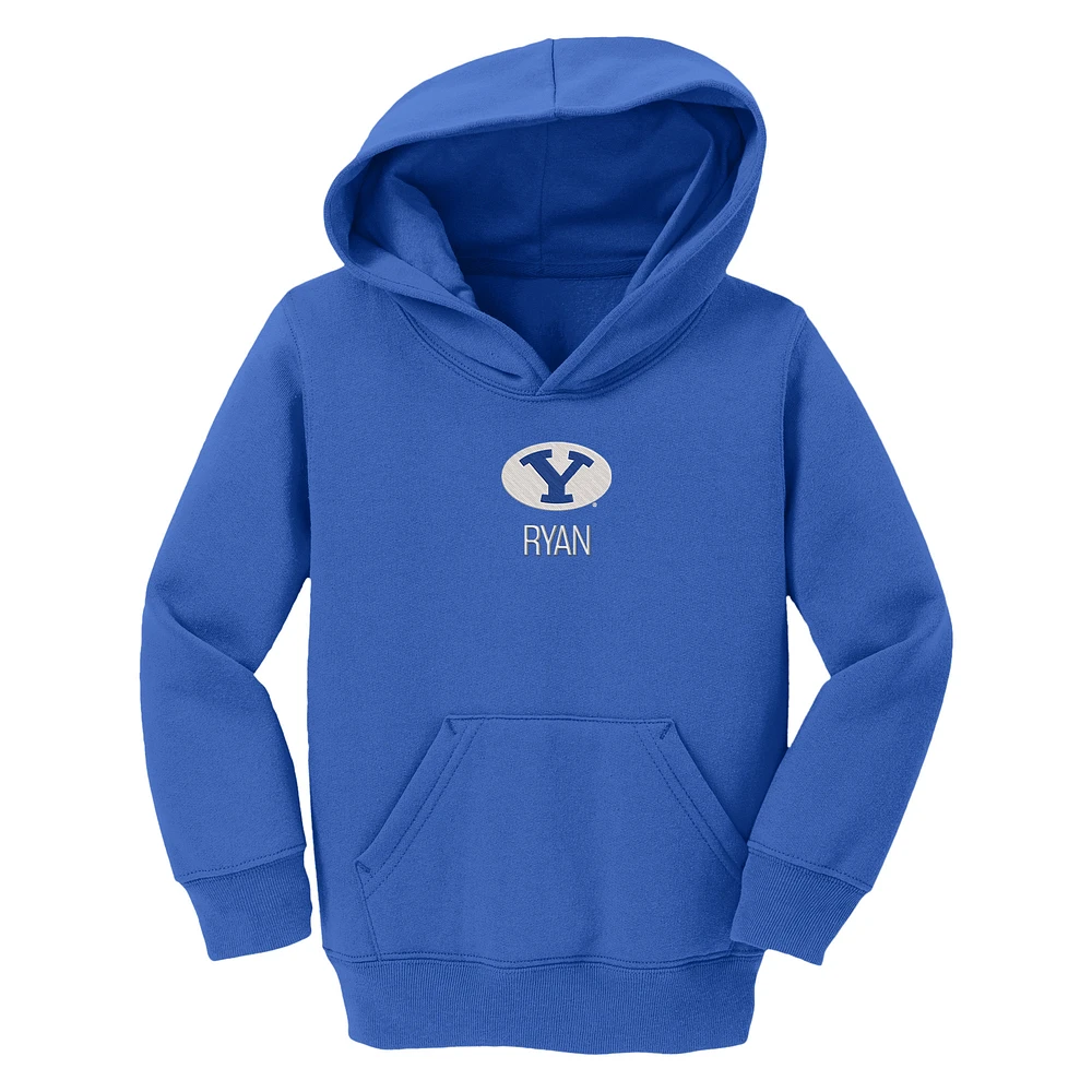 Toddler Chad & Jake Royal BYU Cougars Primary Logo Personalized Pullover Hoodie