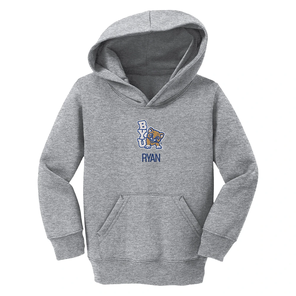 Toddler Chad & Jake Heather Gray BYU Cougars Young Personalized Pullover Hoodie