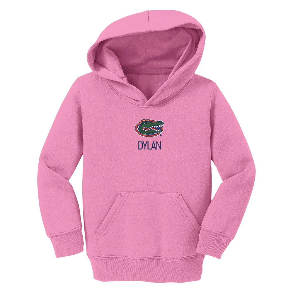 Toddler Chad & Jake Pink Florida Gators Primary Logo Personalized Pullover Hoodie