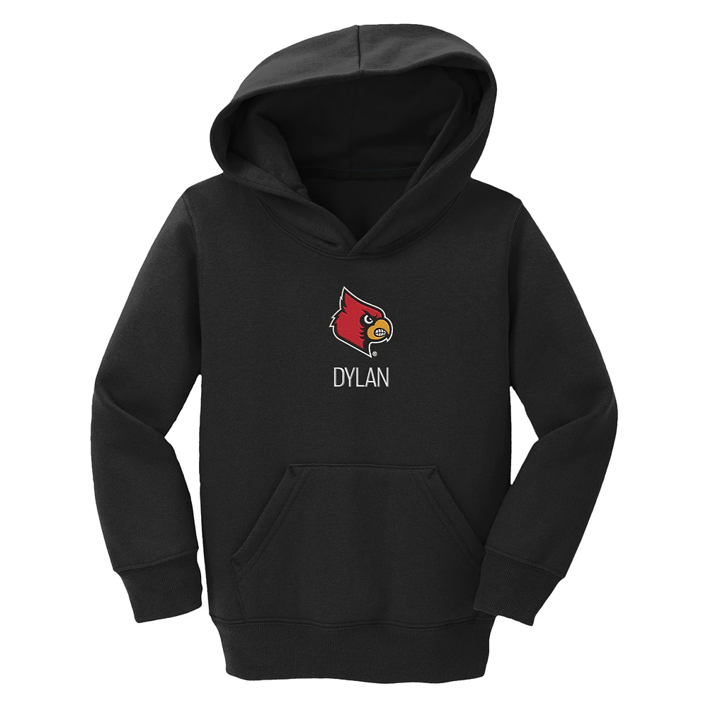 Toddler Chad & Jake Louisville Cardinals Primary Logo Personalized Pullover Hoodie