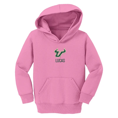 Toddler Chad & Jake Pink South Florida Bulls Primary Logo Personalized Pullover Hoodie