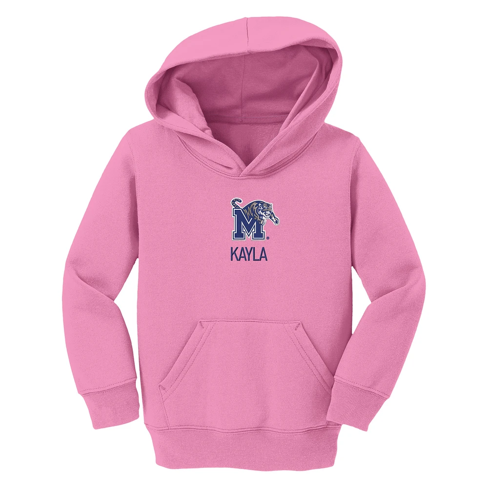 Toddler Chad & Jake Pink Memphis Tigers Primary Logo Personalized Pullover Hoodie