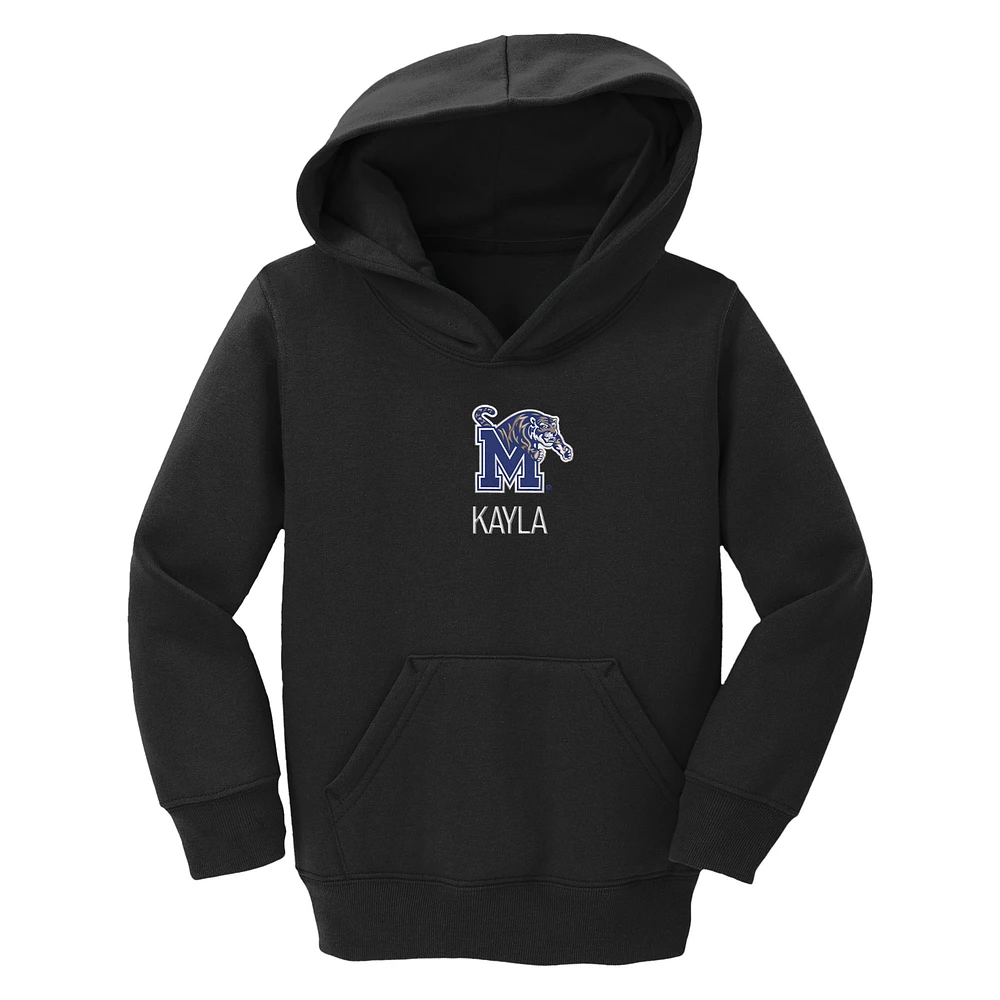 Toddler Chad & Jake Black Memphis Tigers Primary Logo Personalized Pullover Hoodie