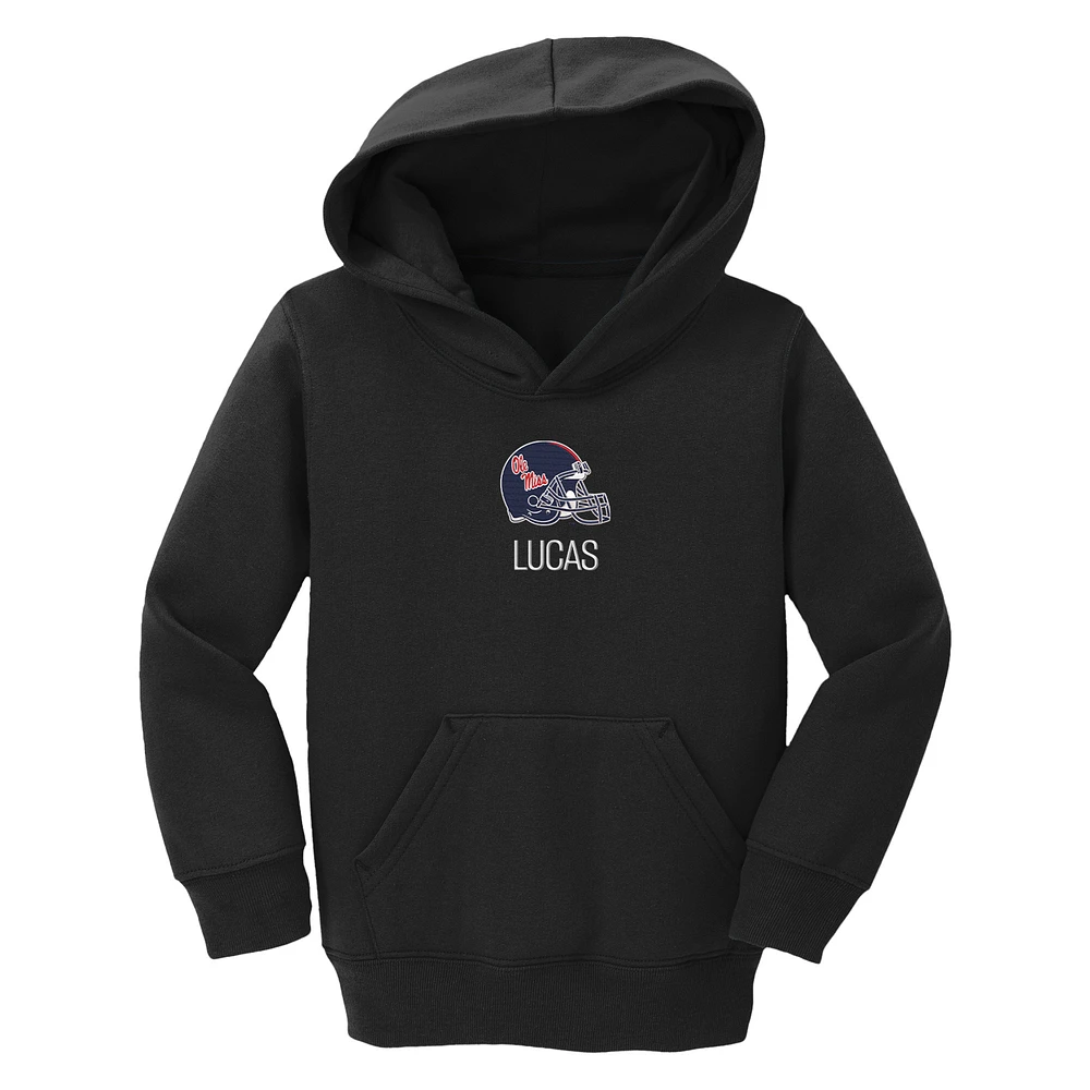 Toddler Chad & Jake Ole Miss Rebels Helmet Personalized Pullover Hoodie