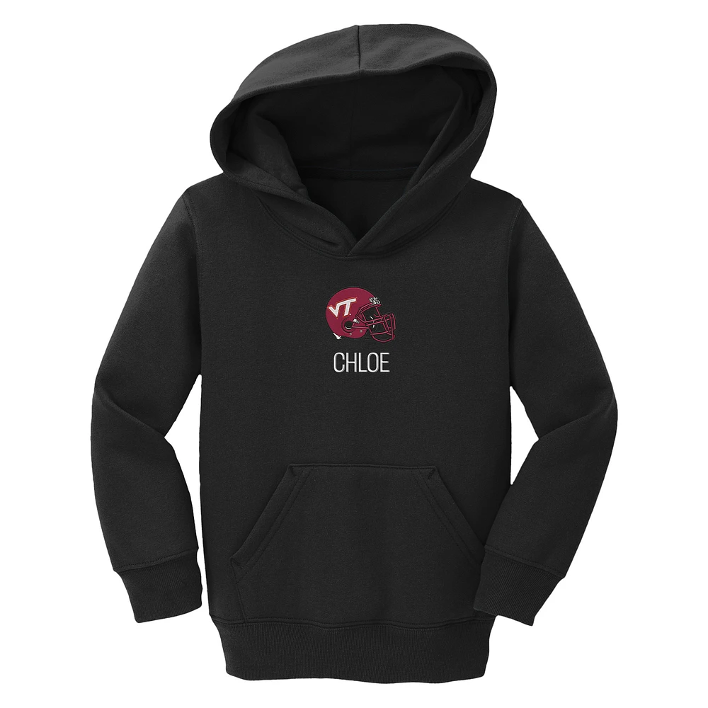 Toddler Chad & Jake Virginia Tech Hokies Helmet Personalized Pullover Hoodie