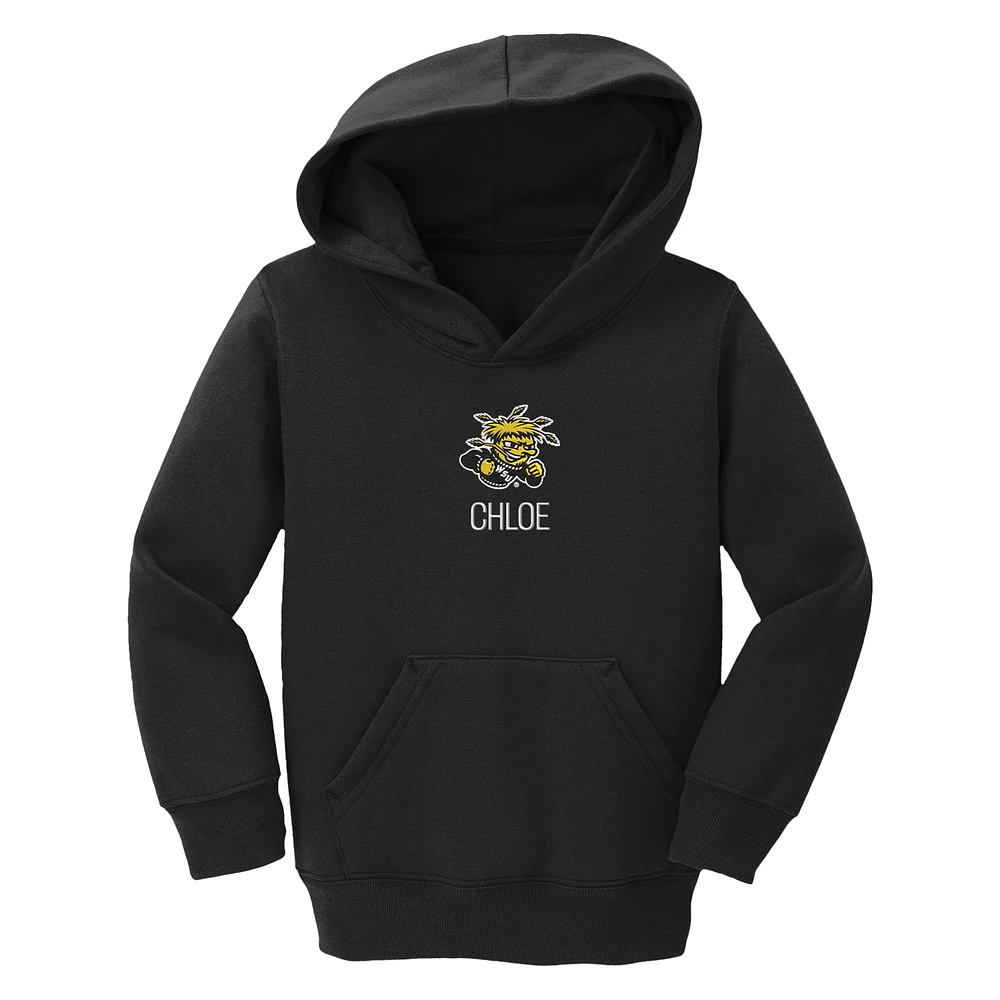 Toddler Chad & Jake Black Wichita State Shockers Primary Logo Personalized Pullover Hoodie