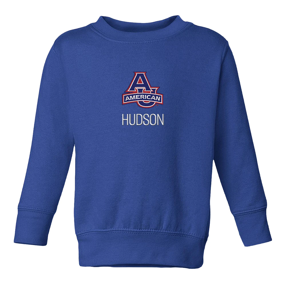 Toddler Chad & Jake Royal American University Eagles Primary Logo Personalized Pullover Sweatshirt