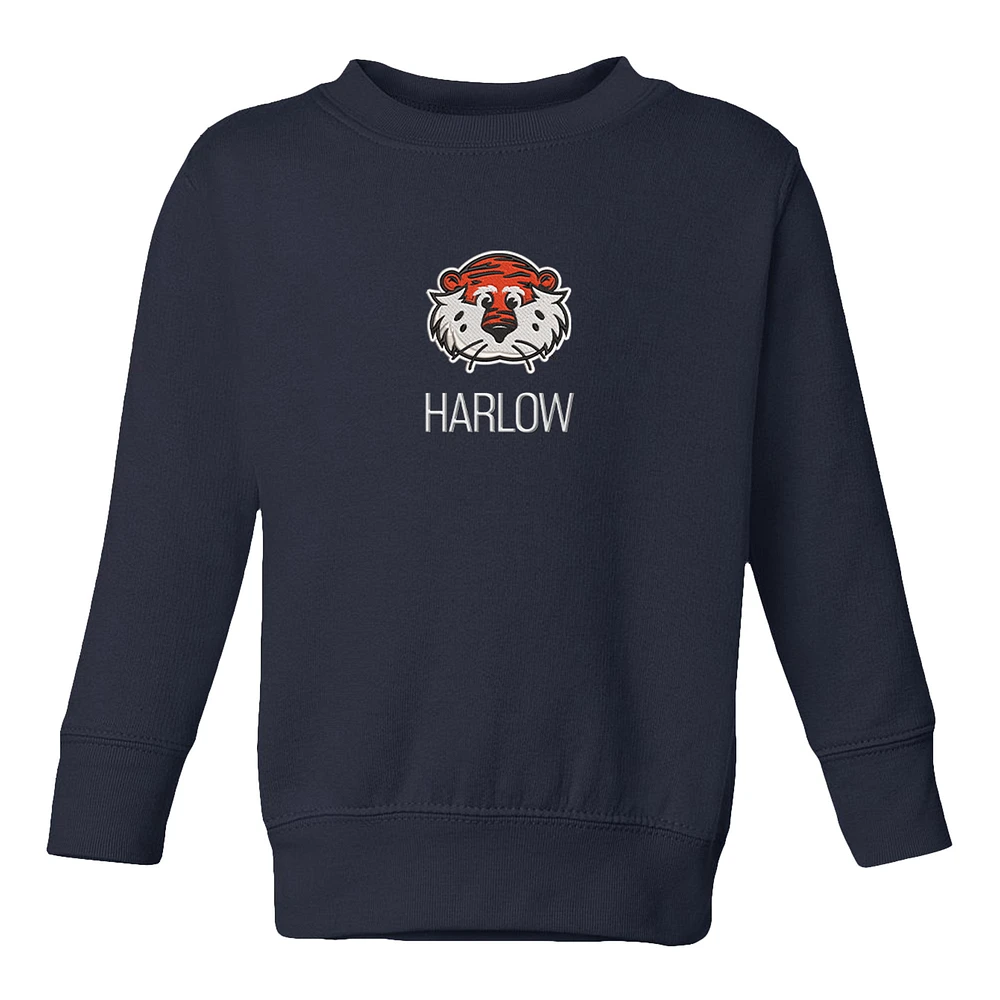 Toddler Chad & Jake Navy Auburn Tigers Mascot Personalized Pullover Sweatshirt
