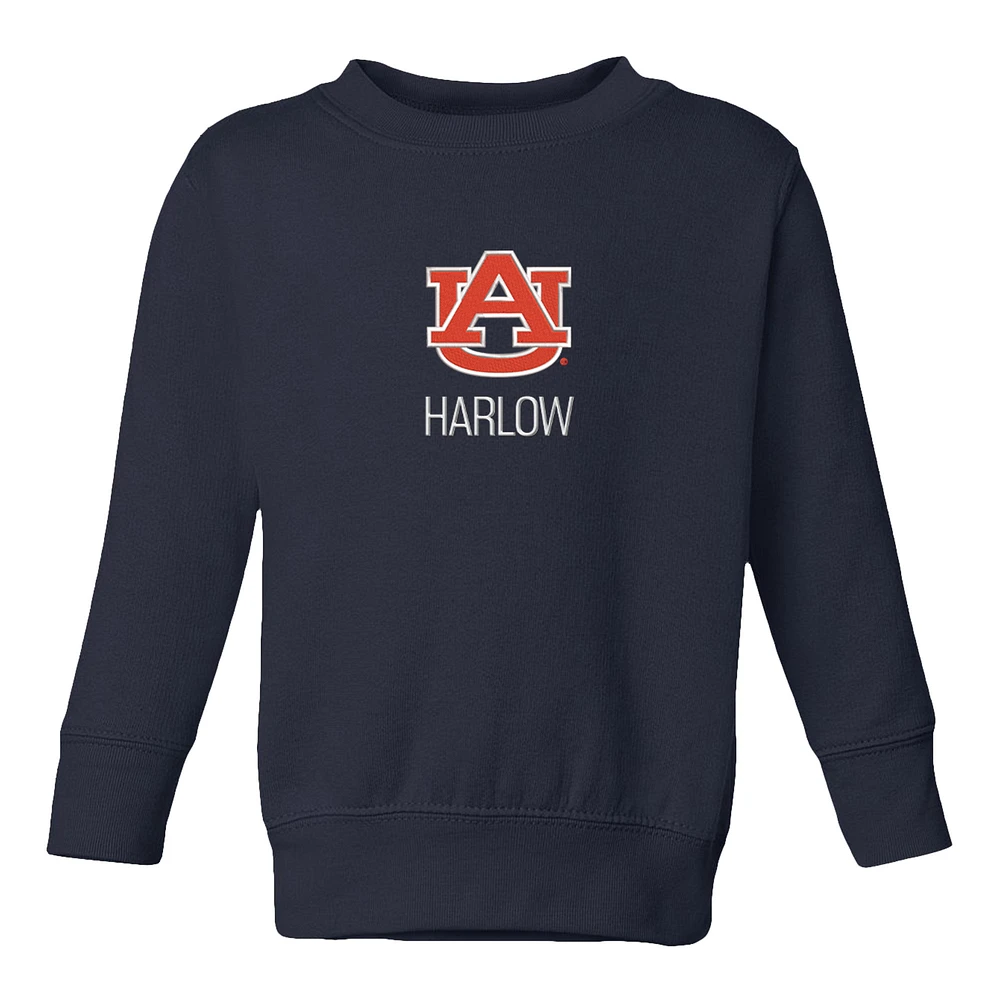 Toddler Chad & Jake Navy Auburn Tigers Primary Logo Personalized Pullover Sweatshirt