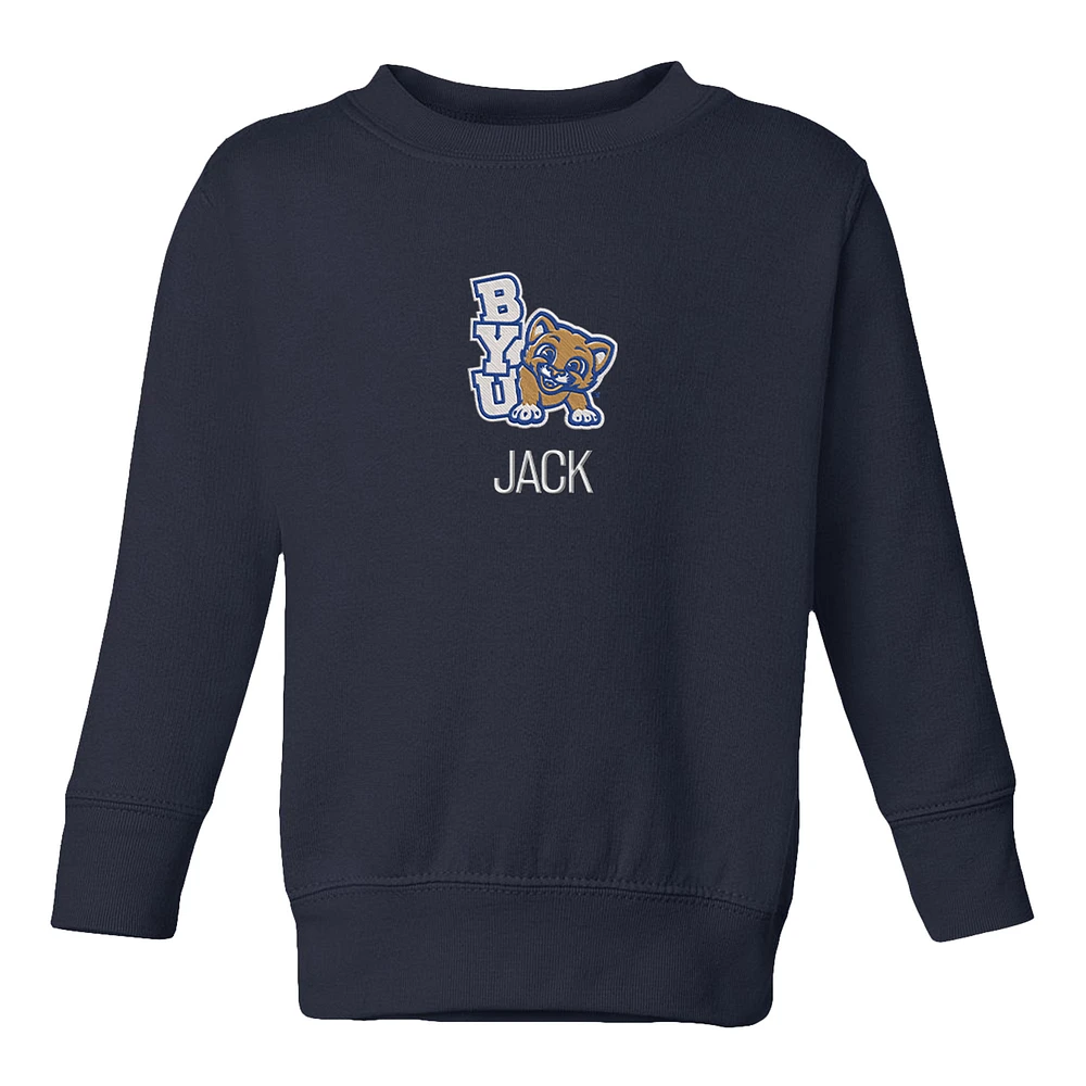Toddler Chad & Jake Navy BYU Cougars Young Personalized Pullover Sweatshirt