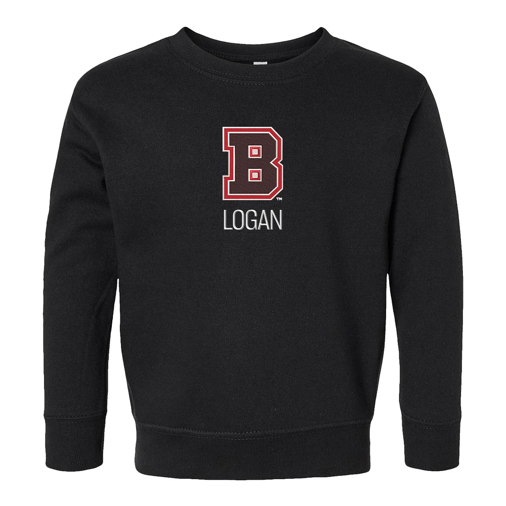 Toddler Chad & Jake Brown Bears Primary Logo Personalized Pullover Sweatshirt