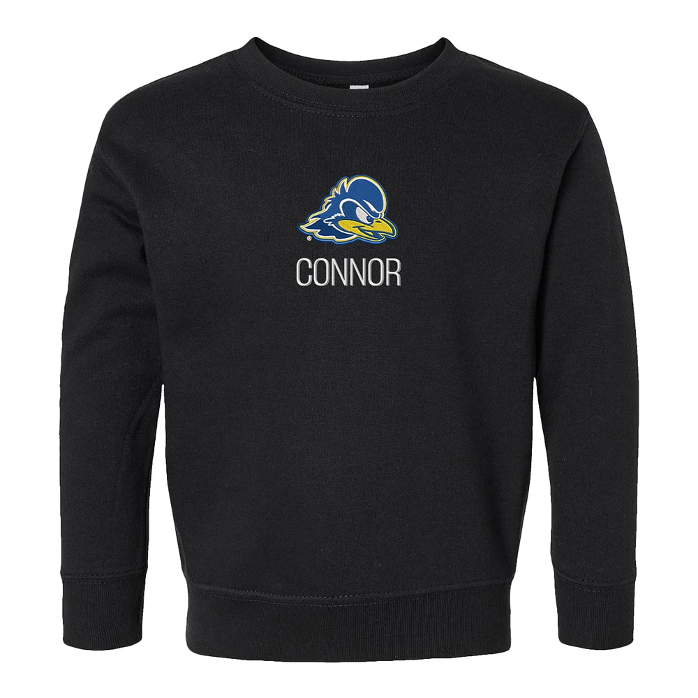 Toddler Chad & Jake Delaware Fightin' Blue Hens Secondary Logo Personalized Pullover Sweatshirt