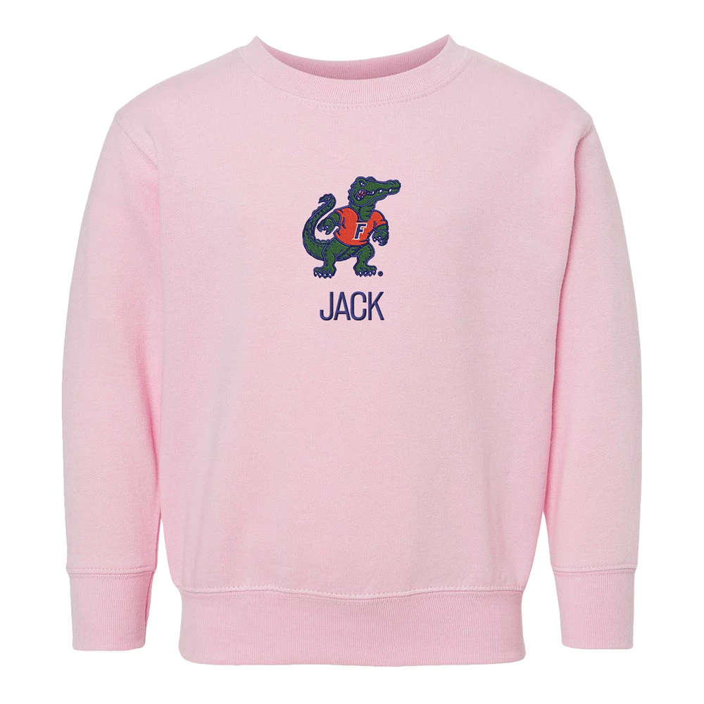Toddler Chad & Jake Pink Florida Gators Mascot Personalized Pullover Sweatshirt