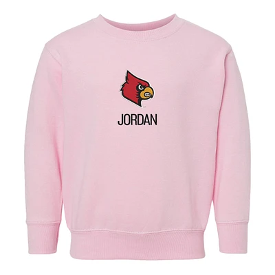 Toddler Chad & Jake Louisville Cardinals Primary Logo Personalized Pullover Sweatshirt