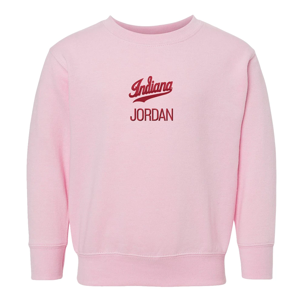 Toddler Chad & Jake Indiana Hoosiers Secondary Logo Personalized Pullover Sweatshirt