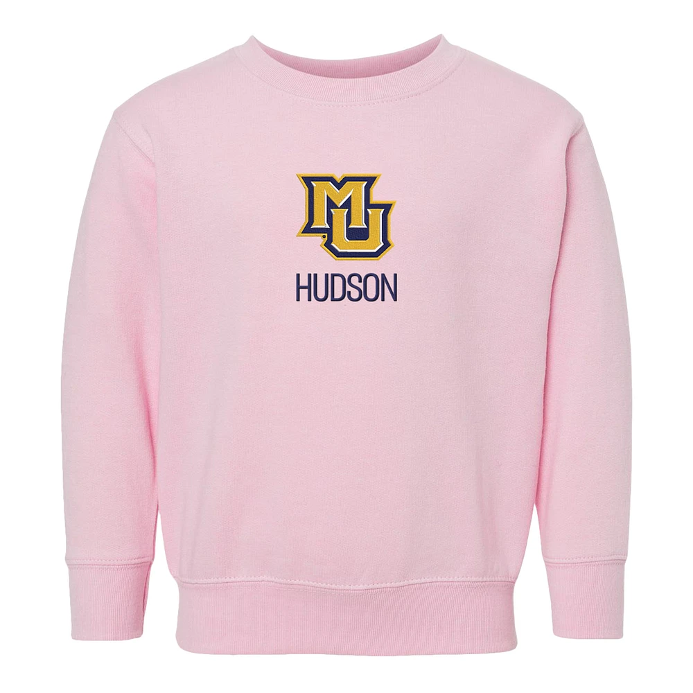 Toddler Chad & Jake Marquette Golden Eagles Secondary Logo Personalized Pullover Sweatshirt