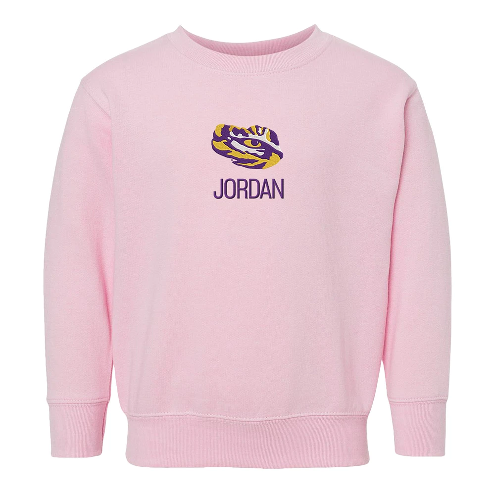 Toddler Chad & Jake LSU Tigers Secondary Logo Personalized Pullover Sweatshirt