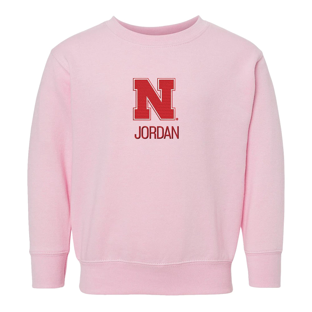 Toddler Chad & Jake Nebraska Huskers Primary Logo Personalized Pullover Sweatshirt
