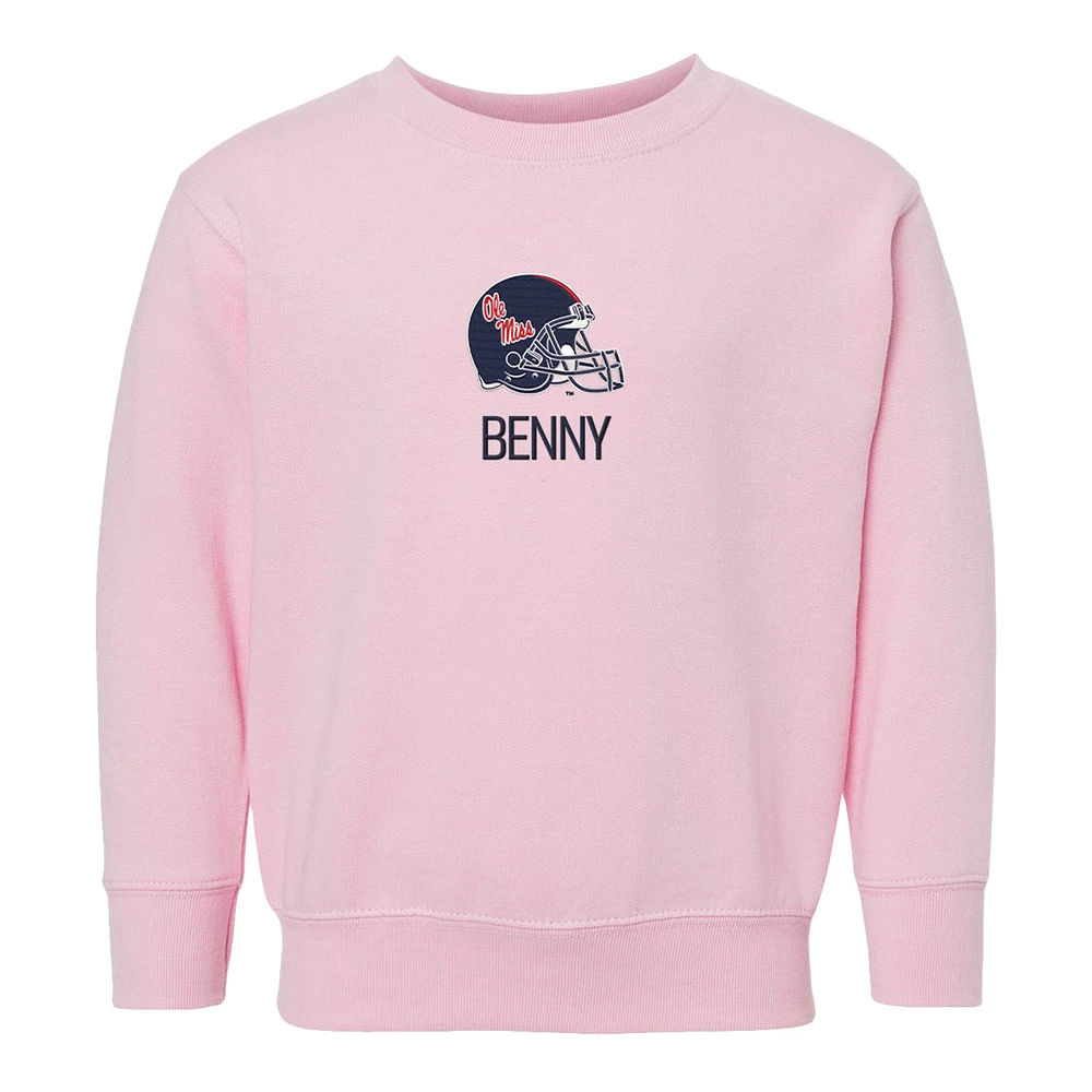 Toddler Chad & Jake Ole Miss Rebels Helmet Personalized Pullover Sweatshirt