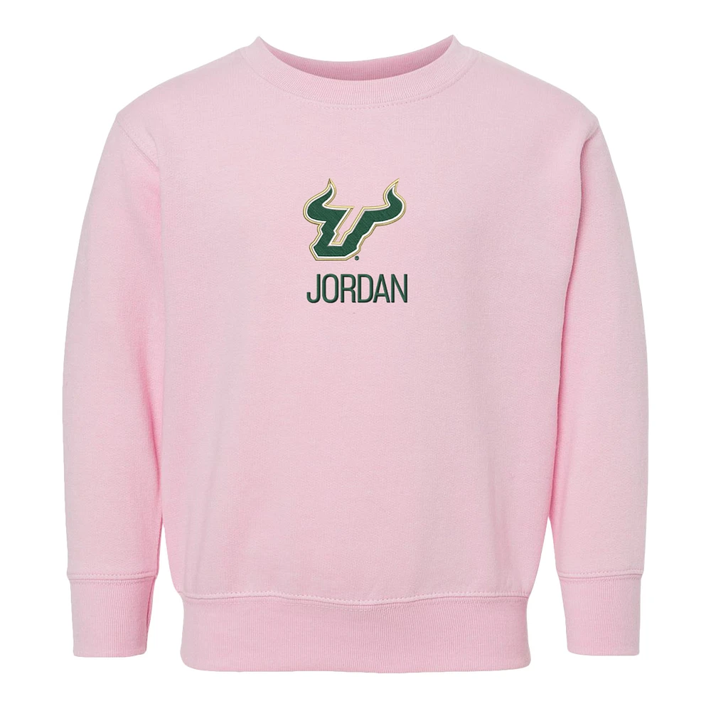 Toddler Chad & Jake South Florida Bulls Primary Logo Personalized Pullover Sweatshirt