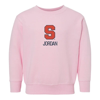Toddler Chad & Jake Syracuse Orange Primary Logo Personalized Pullover Sweatshirt