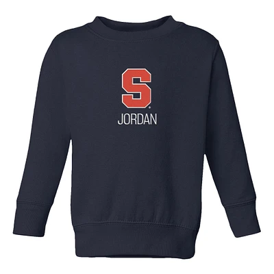 Toddler Chad & Jake Navy Syracuse Orange Primary Logo Personalized Pullover Sweatshirt