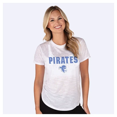 Women's Concepts Sport White Seton Hall Pirates Fireworks Infuse Lightweight Slub Knit Top