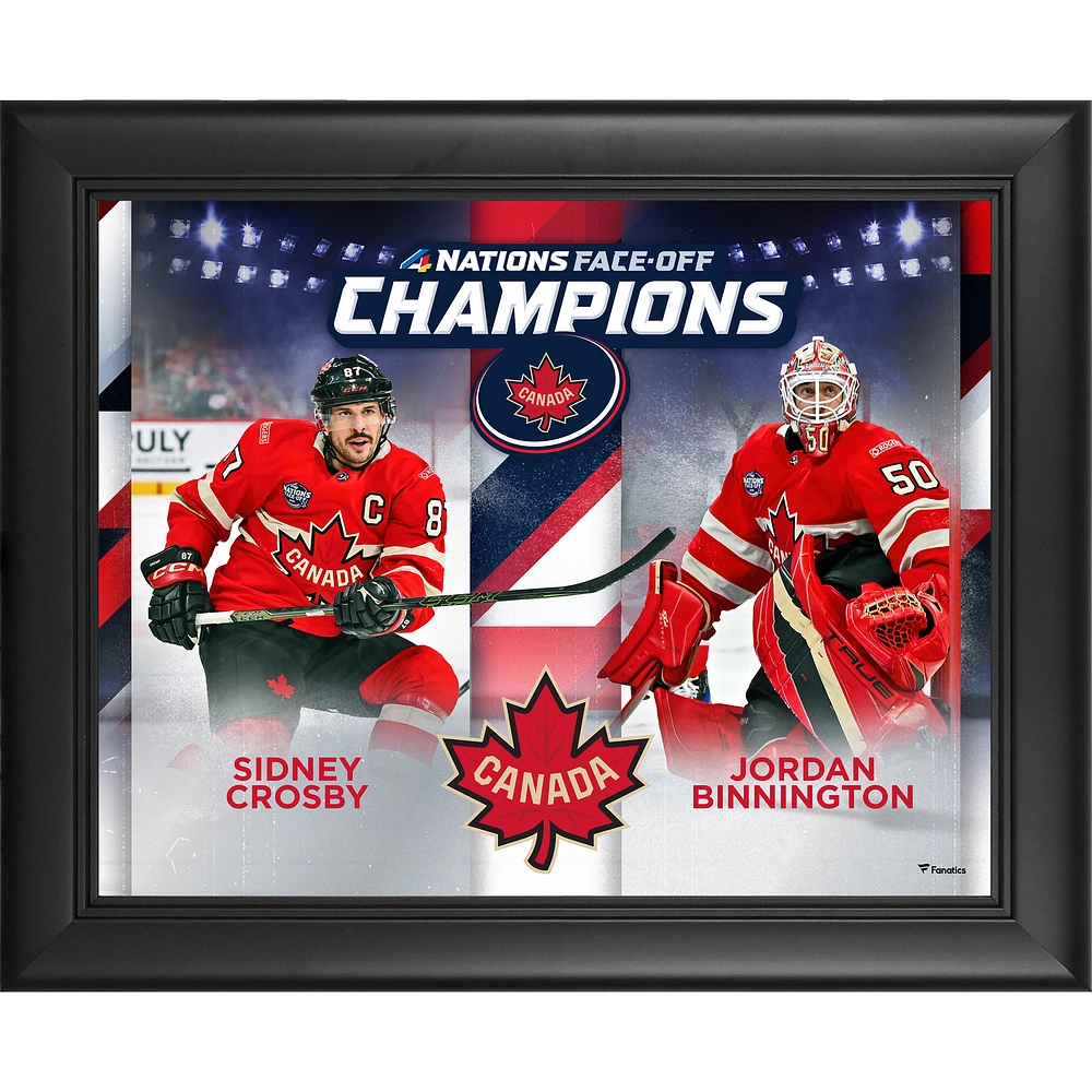 Canada 2025 4 Nations Face-Off Champions Framed 13" x 16" Collage