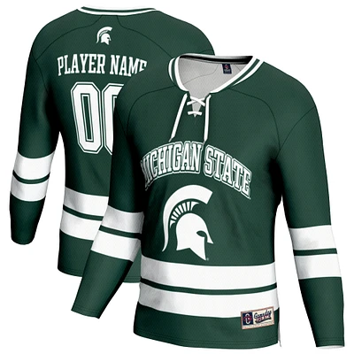 Unisex GameDay Greats Green Michigan State Spartans NIL Pick-A-Player Men's Ice Hockey Lightweight Fashion Jersey