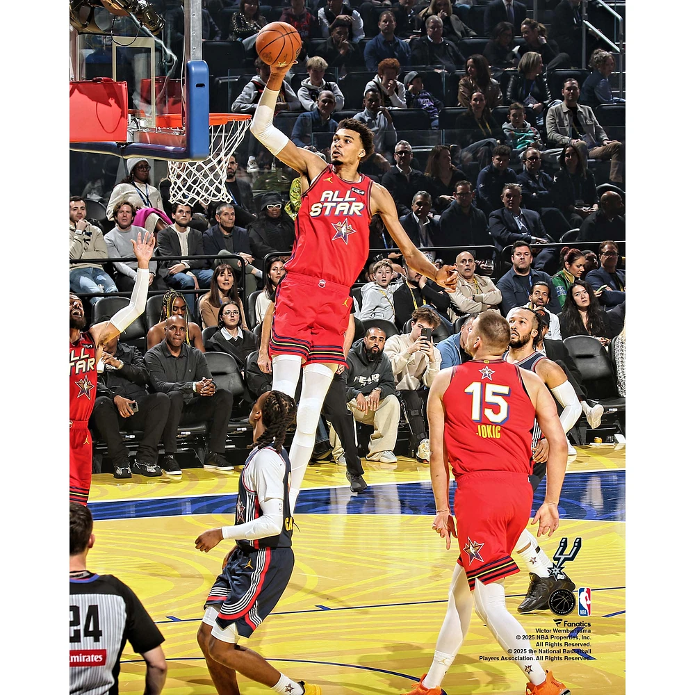Victor Wembanyama San Antonio Spurs Unsigned 2025 NBA All-Star Game Dunking Photograph