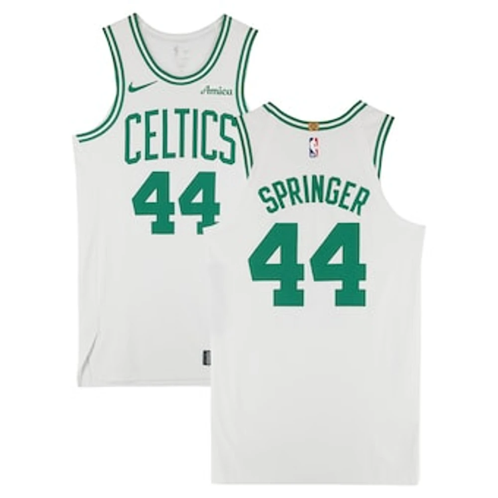 Jaden Springer Boston Celtics Game-Used #44 White Nike Jersey vs. Los Angeles Clippers on January 22, 2025 - Size 46+4