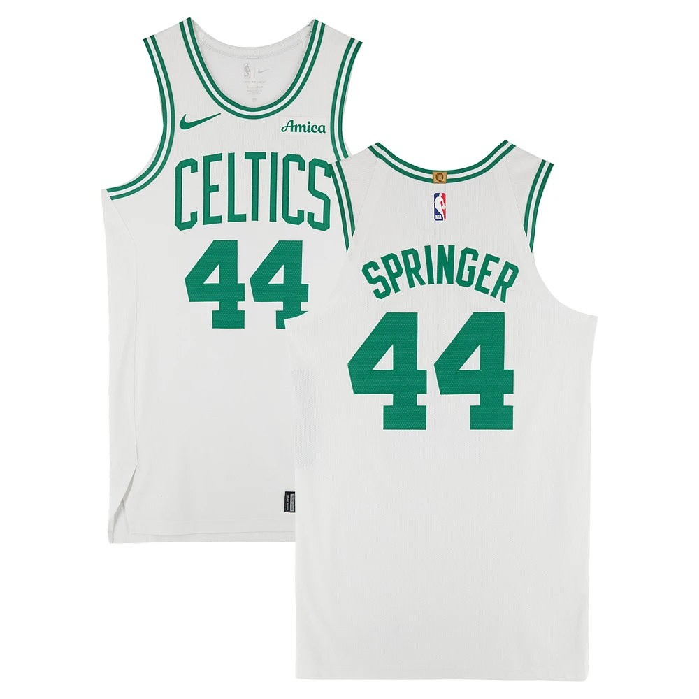 Jaden Springer Boston Celtics Game-Used #44 White Nike Jersey vs. Los Angeles Clippers on January 22, 2025 - Size 46+4